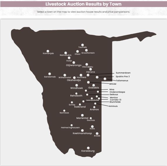 Choose auction results by town